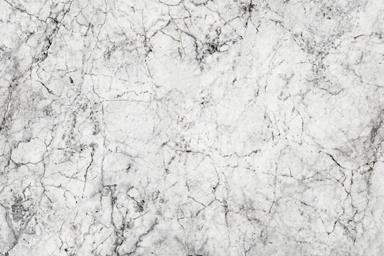 Gray background. White marble. Gray mineral texture. Geology flat background. Natural stone rock structure. Crack lines texture. Bright marbling effect. Granite background.