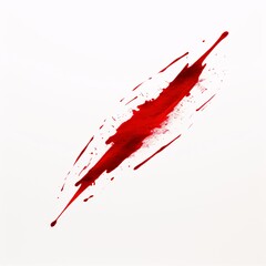 Bloody Knife Stain on White Wall Generative AI