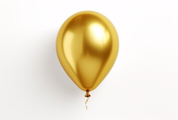 A gold balloon with a yellow tint. Generative AI