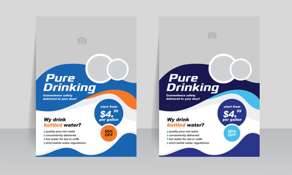 pure drinking water flyer flyer template 