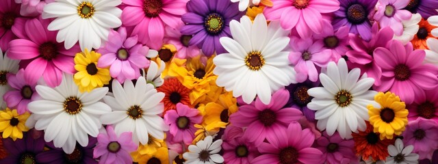 Colorful Flower Bouquet with Pink, Yellow, Orange, and White Flowers Generative AI