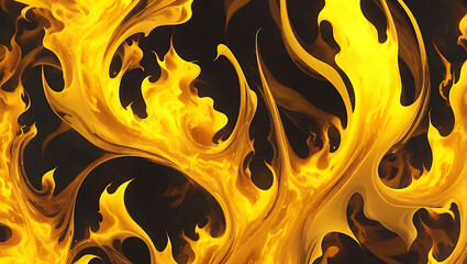 Fire flames on frame background Ai Generated