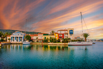Alacati Town coastal view in Cesme Town. Alacati is populer tourist destination in Turkey