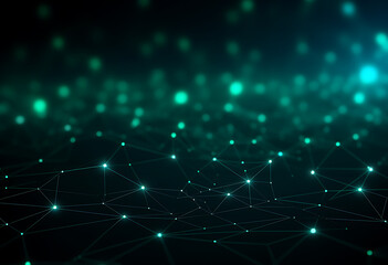 Fototapeta premium Technology Particle Abstract Background 