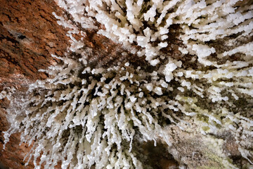 Salt stalactites in a cave - Cardona's Salt mines - obrazy, fototapety, plakaty
