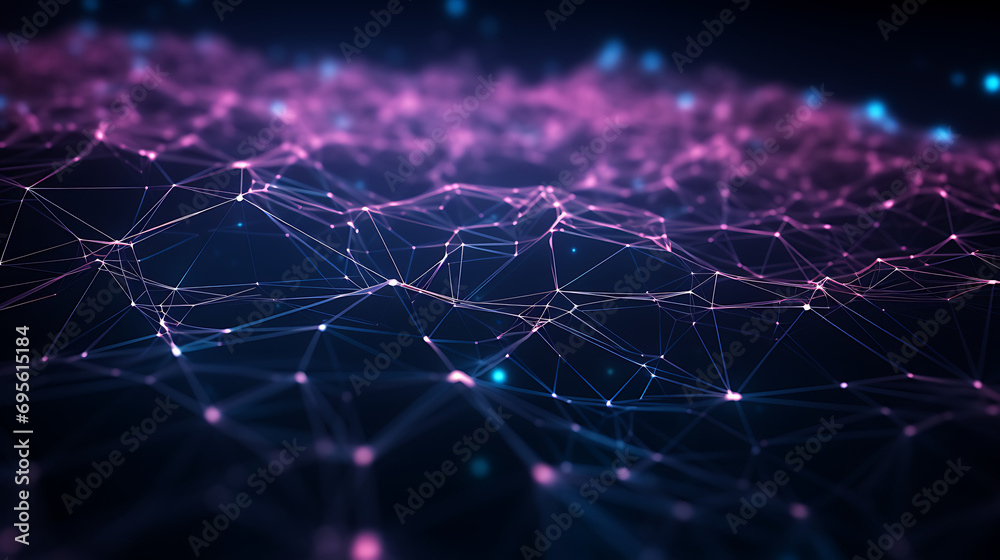 Wall mural technology particle abstract background