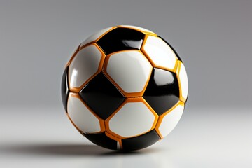 Soccer ball on a radiant light background evoking energy and excitement