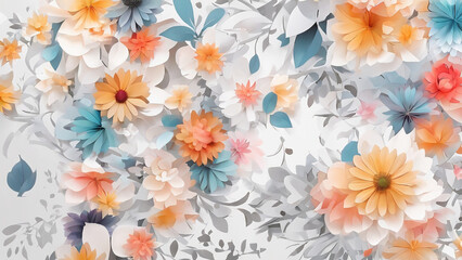 floral background generated ai