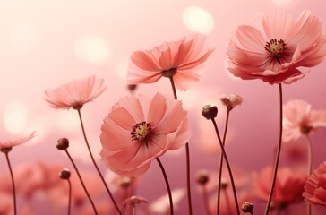 pink flower bouquet on a pink background