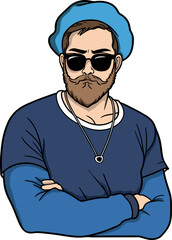 hipster artist illustration