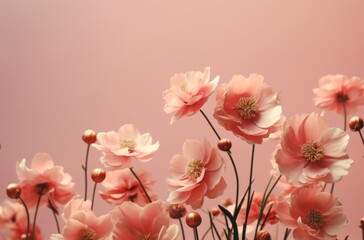 pink flower bouquet on a pink background