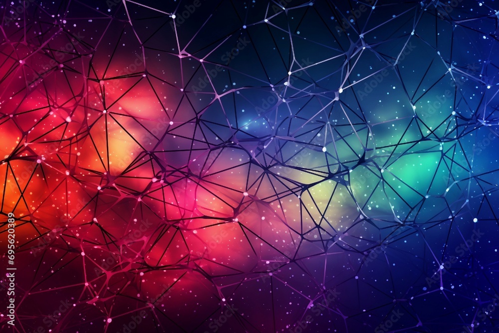 Wall mural a conceptual abstract background symbolizing growth and evolution through an intricate web of interc