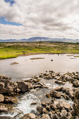 thingvellir national park in iceland in summer