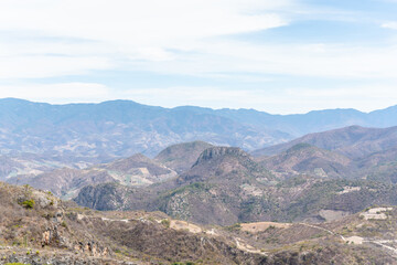 Fototapeta na wymiar view from the mountains in oaxaca mexico 