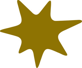 Abstract star shape vector illustration. Simple Star silhouette design elements