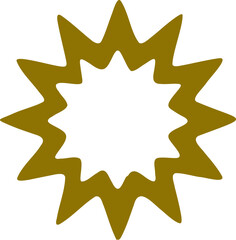 Abstract star shape vector illustration. Simple Star silhouette design elements