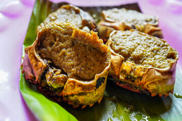 A chili paste called Pu Ong is made from crab eggs and fat.