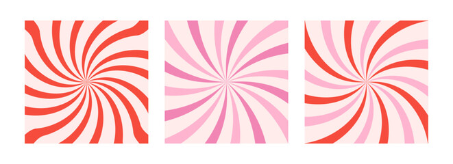 Obraz premium Acid wave rainbow line backgrounds in the 1970s 1960s hippie style. Carnival retro vintage wallpapers. Red and pink patterns 70s 60s groovy psychedelic poster backgrounds. Vector design illustration
