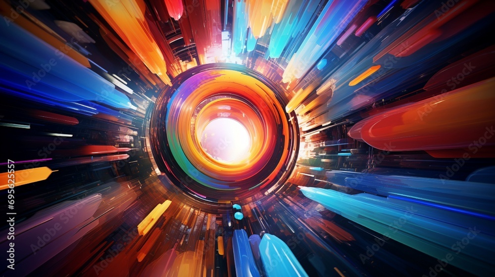 Canvas Prints abstract representation of innovation and creativity illustrated in a fusion of technological elemen
