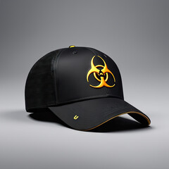 Trendy modern sport cap, biohazard.