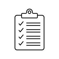 Clipboard icon. Checklist sign symbol for web site and app design.