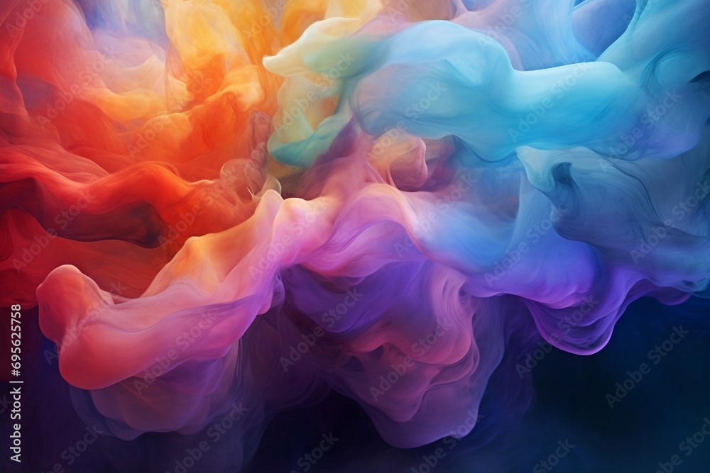 Wall mural an abstract concept of fluidity and motion depicted in a dynamic interplay of colors and shapes agai