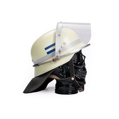 Vintage Fire fighter hat isolated on white