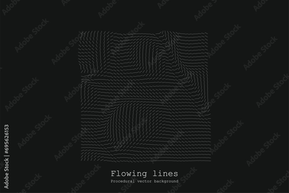 Poster abstract line matrix pattern. noise flow dynamic.