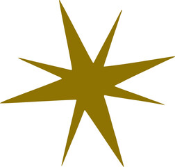 Abstract star shape vector illustration. Simple Star silhouette design elements