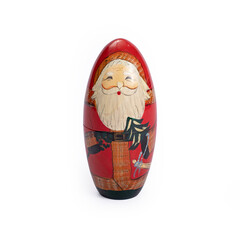 Christmas matryoshka dolls isolated on white