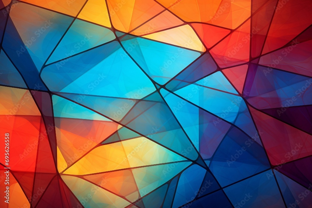 Wall mural an abstract conceptual background symbolizing resilience and strength depicted in bold, intersecting