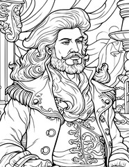 Pirate coloring page 