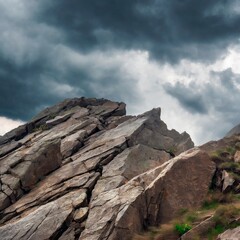 Granite background for design. Rough cracked mountain surface