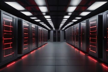 Fototapeta premium server rack with servers