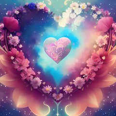Heart Love Flowers