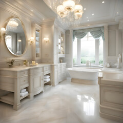luxury bathroom with tub