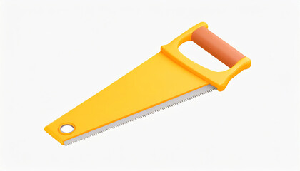 Hand Saw. Carpentry tools. 3d vector icon. Cartoon minimal style