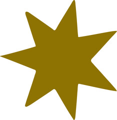 Abstract star shape vector illustration. Simple Star silhouette design elements