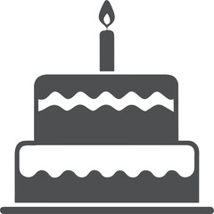happy birthday cake,hand draw style, icon