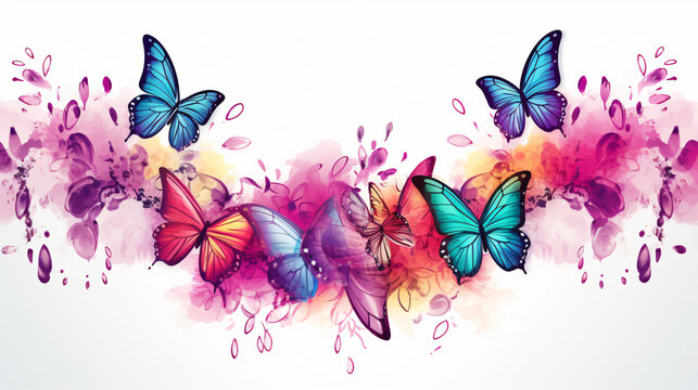 Beautiful butterfly Nail studio Nail polish logo