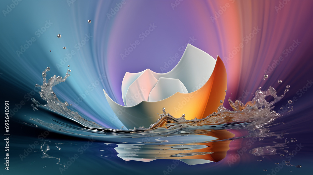 Wall mural Abstract background with water