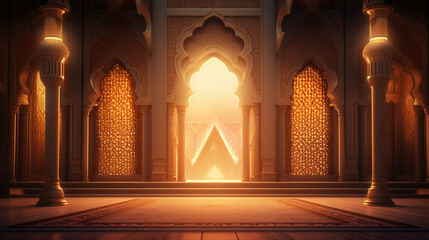 Interior of the mosque. - obrazy, fototapety, plakaty