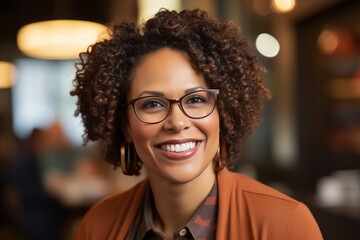 Empowered Elegance: A Radiant Woman Embracing Beauty, Confidence, and Hardworking Grace in her Lifestyle Portrait