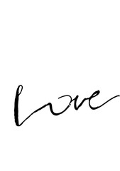 Hand scripted ink Love typography design