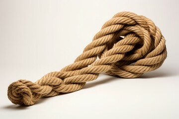 Fototapeta na wymiar Textured rope line frame. Art line above care textile. Generate Ai