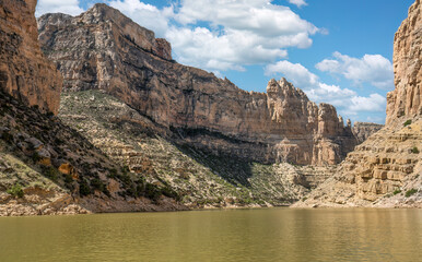 Boating down the Bighorn Canyon National Recreation Area -  Bighorn River  - boat tour