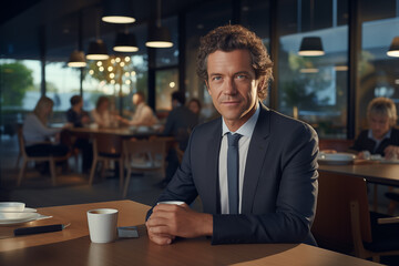 Businessman. Joyful Business Success: Radiant Entrepreneur Celebrating Achievement, handsome