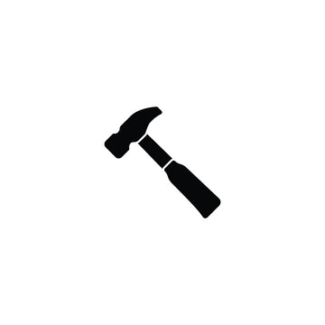 black hammer icon on white background clip art preview