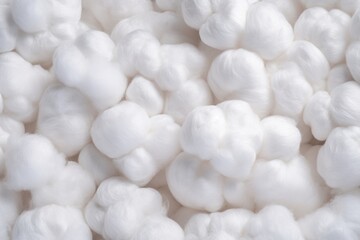 Fototapeta na wymiar Close-up texture of fluffy white cotton balls