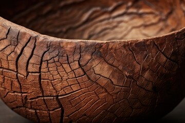Texture of a rustic handcrafted clay pot